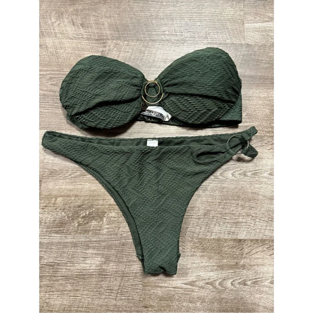 Doutzens Stories Green Bikini Set Size Large